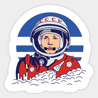 First man in space gagarin Sticker